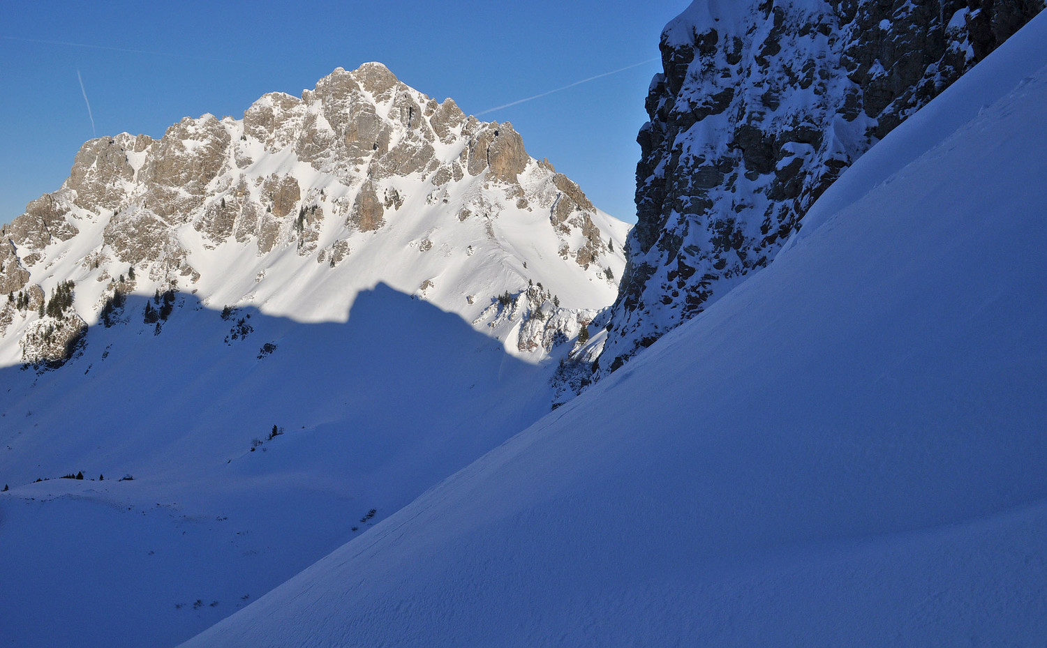 Chalune face W depuis la combe N de Chavasse
