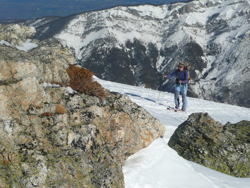 Patricia à la fin de la deuxième montée au sommet