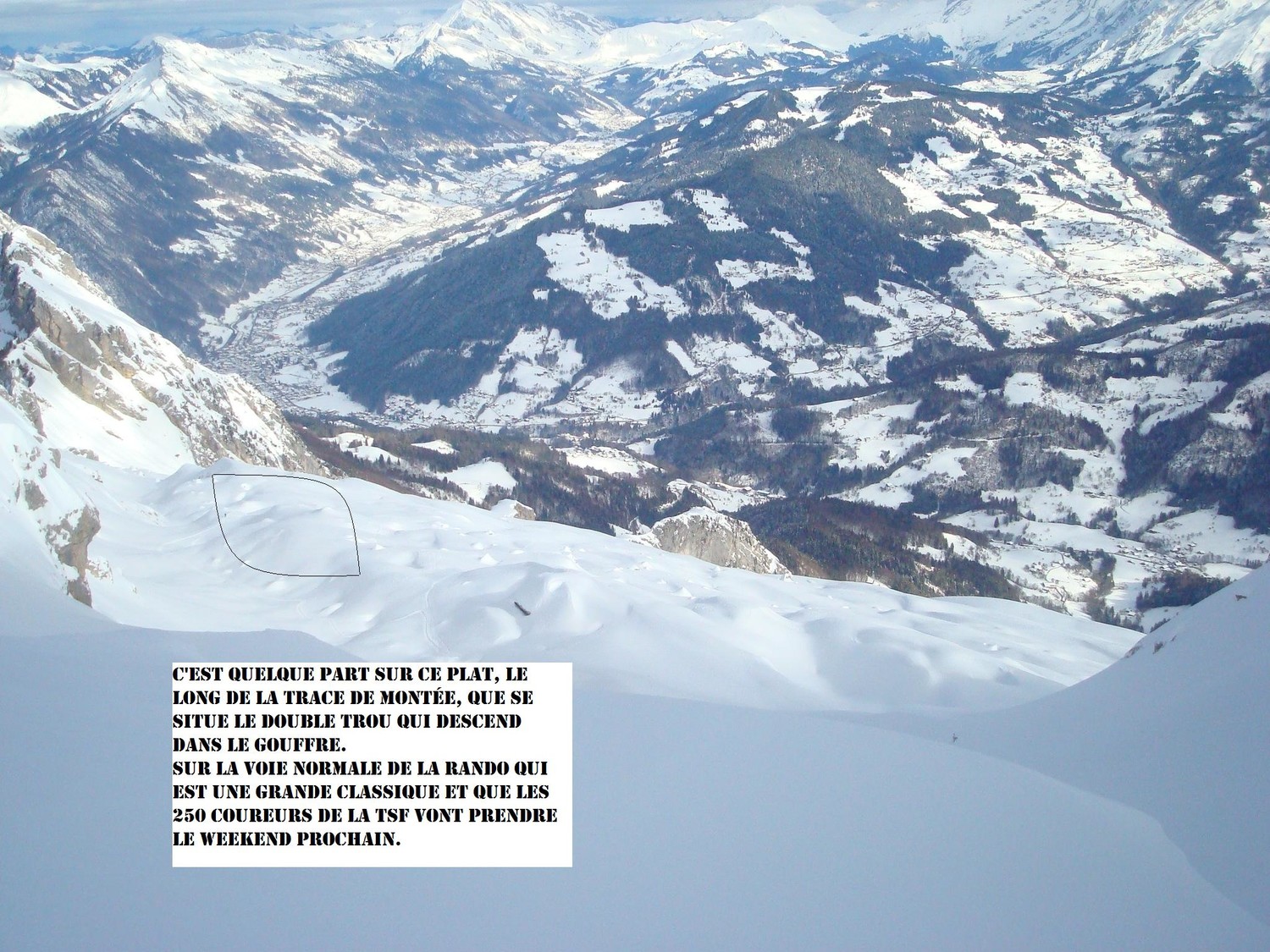 Localisation des trous depuis le sommet