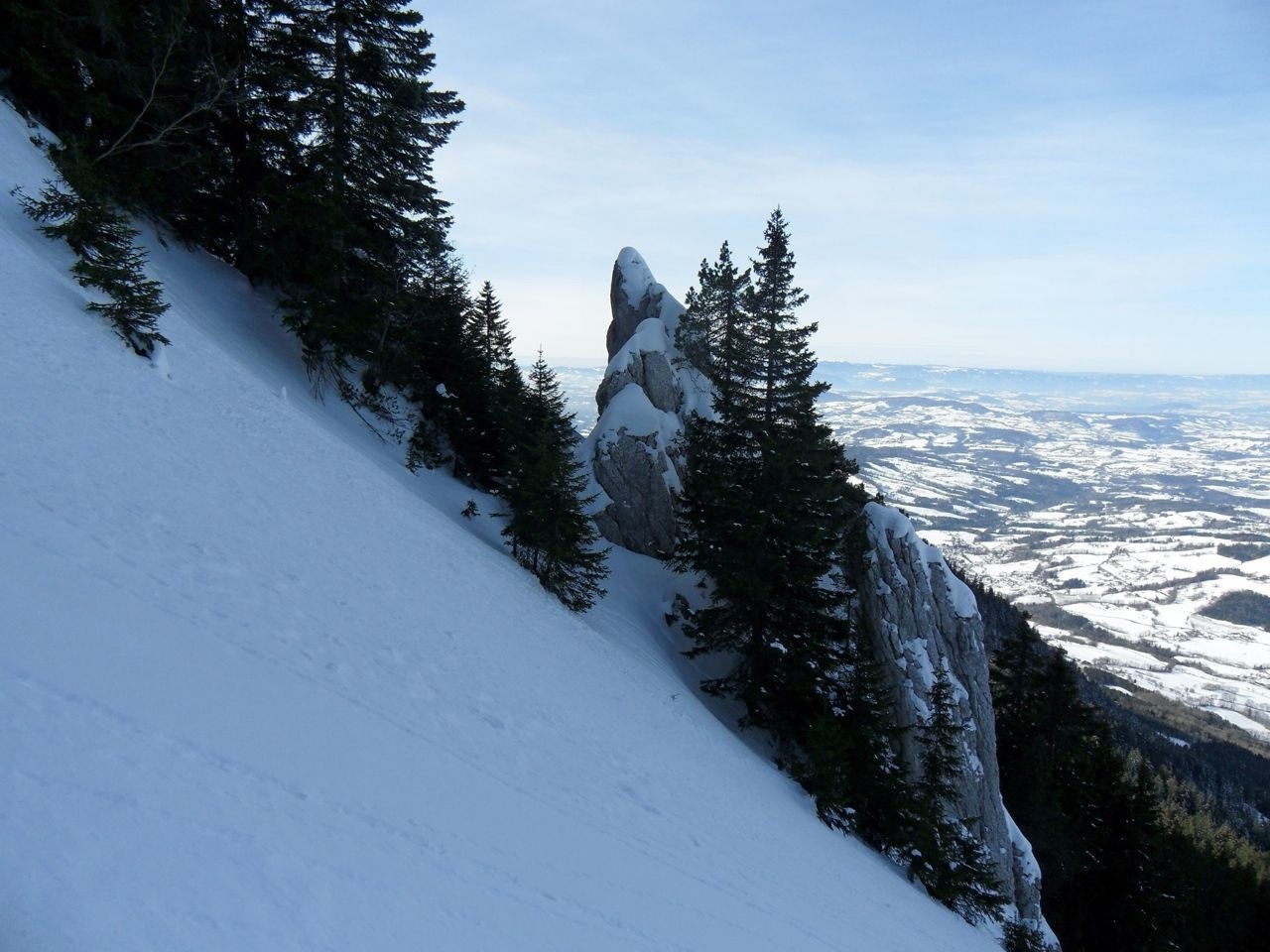 la pente juste avant le couloir