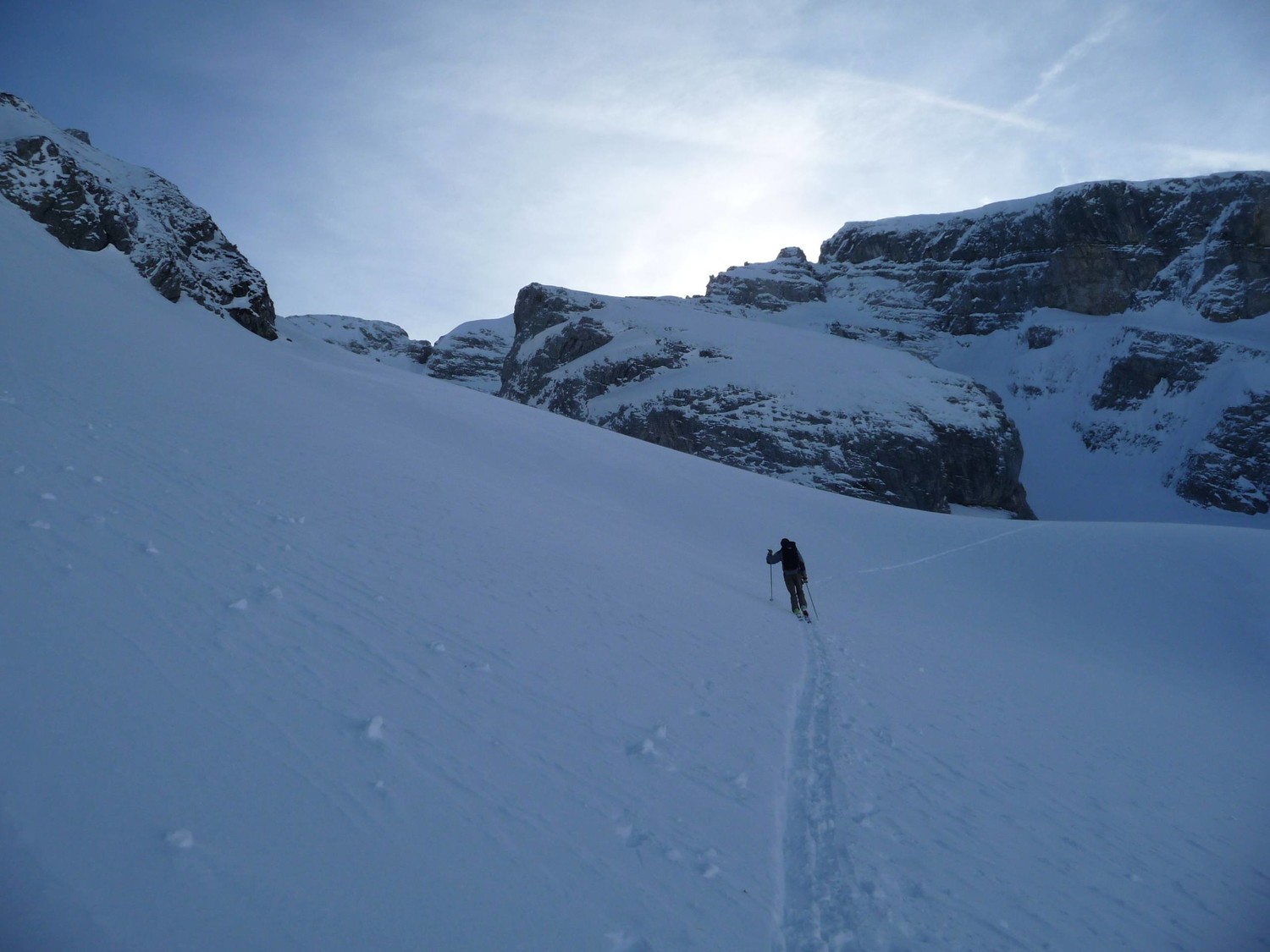 arrivée dans la combe finale