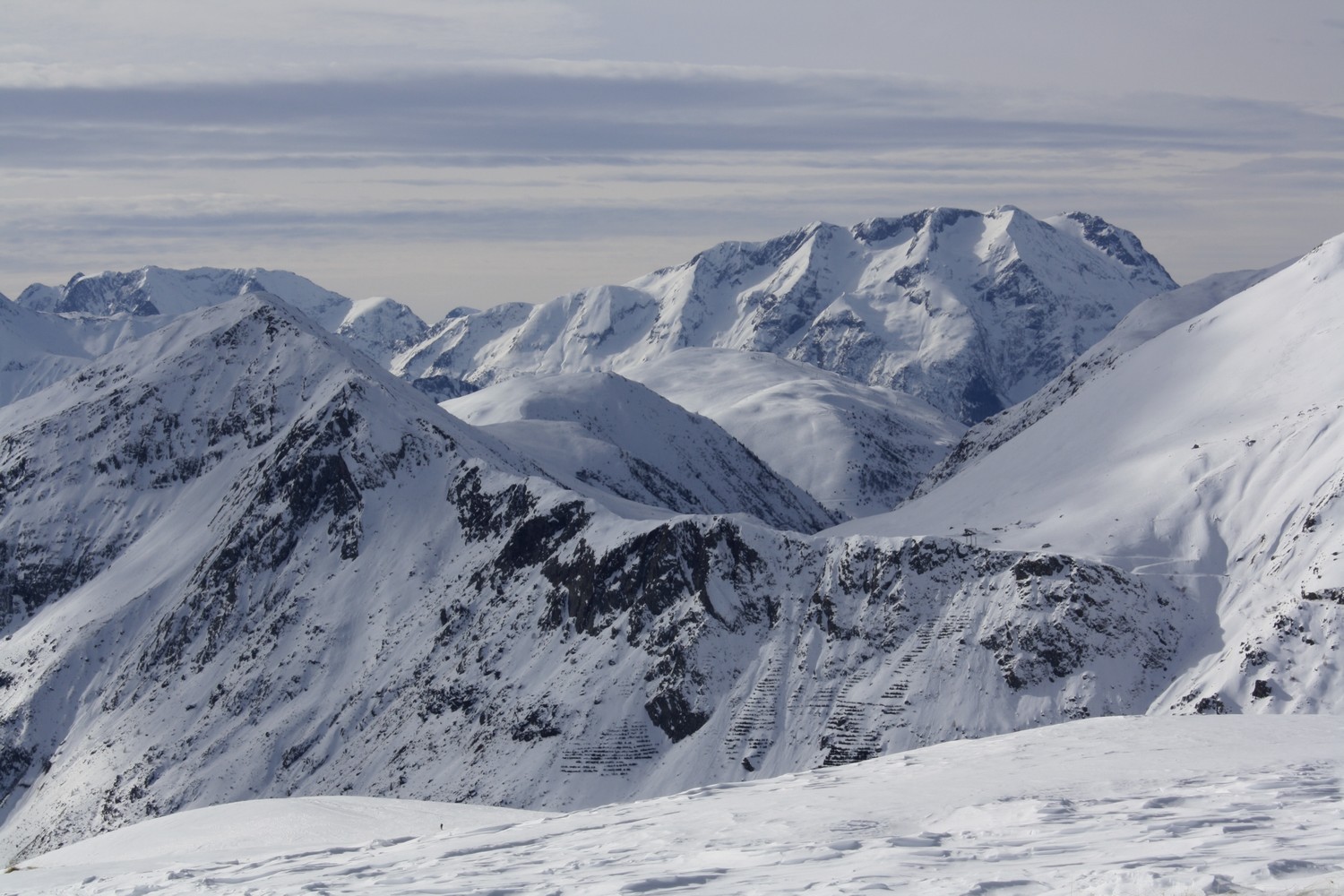 Le massif du Taillefer vu du Sommet de la Quarlie