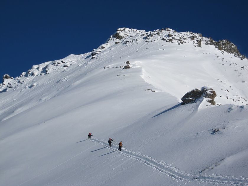 Sur l'arête W de l'Albergian