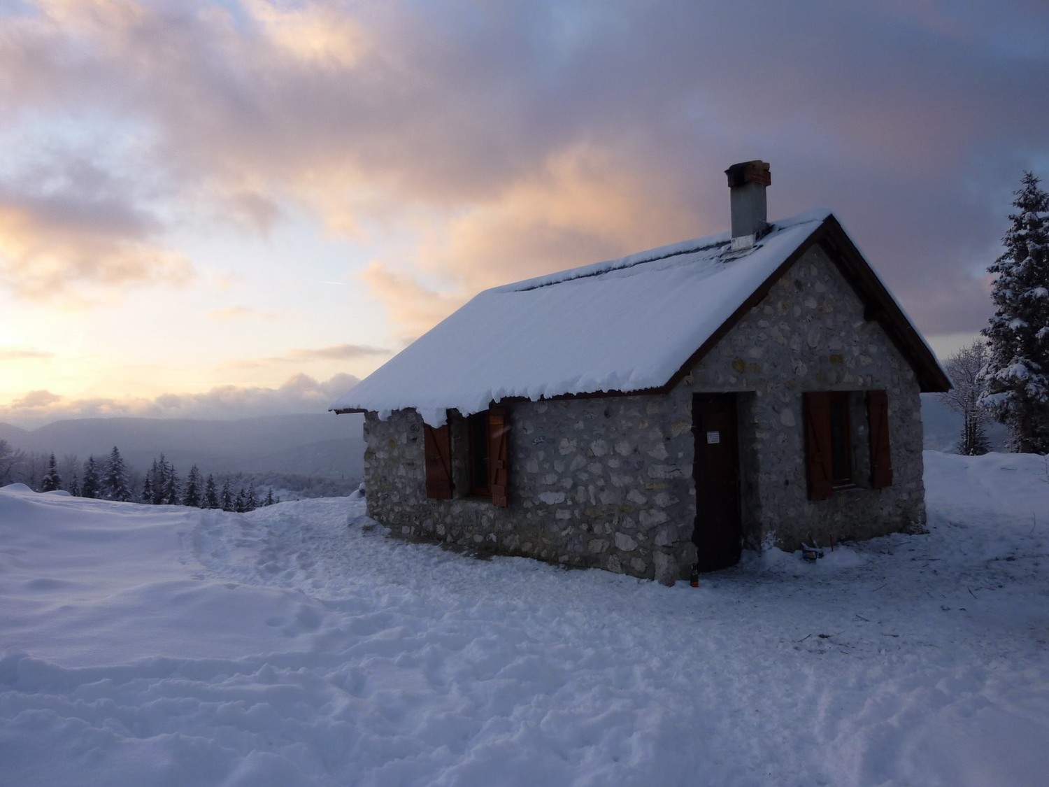 Cabane de Roybon, hiver