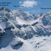 Versant N du Roc d'Enfer du point 1857 des Raies des Follys