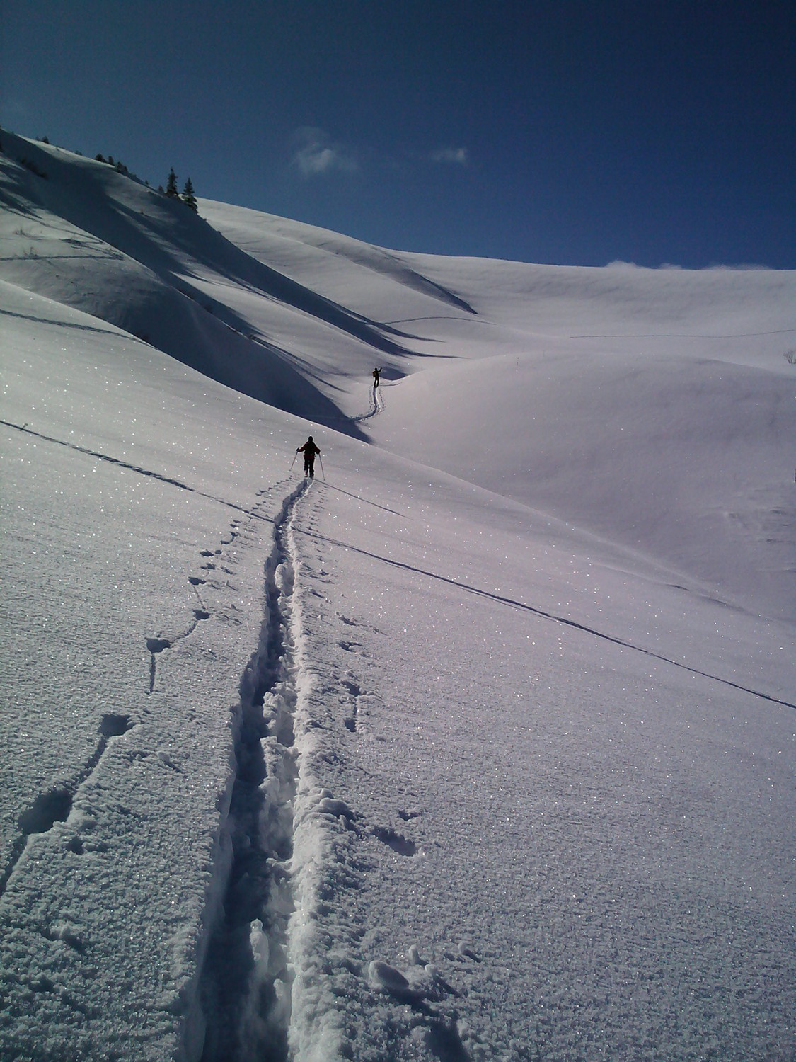 retour vers les Chalets de L'Aup
