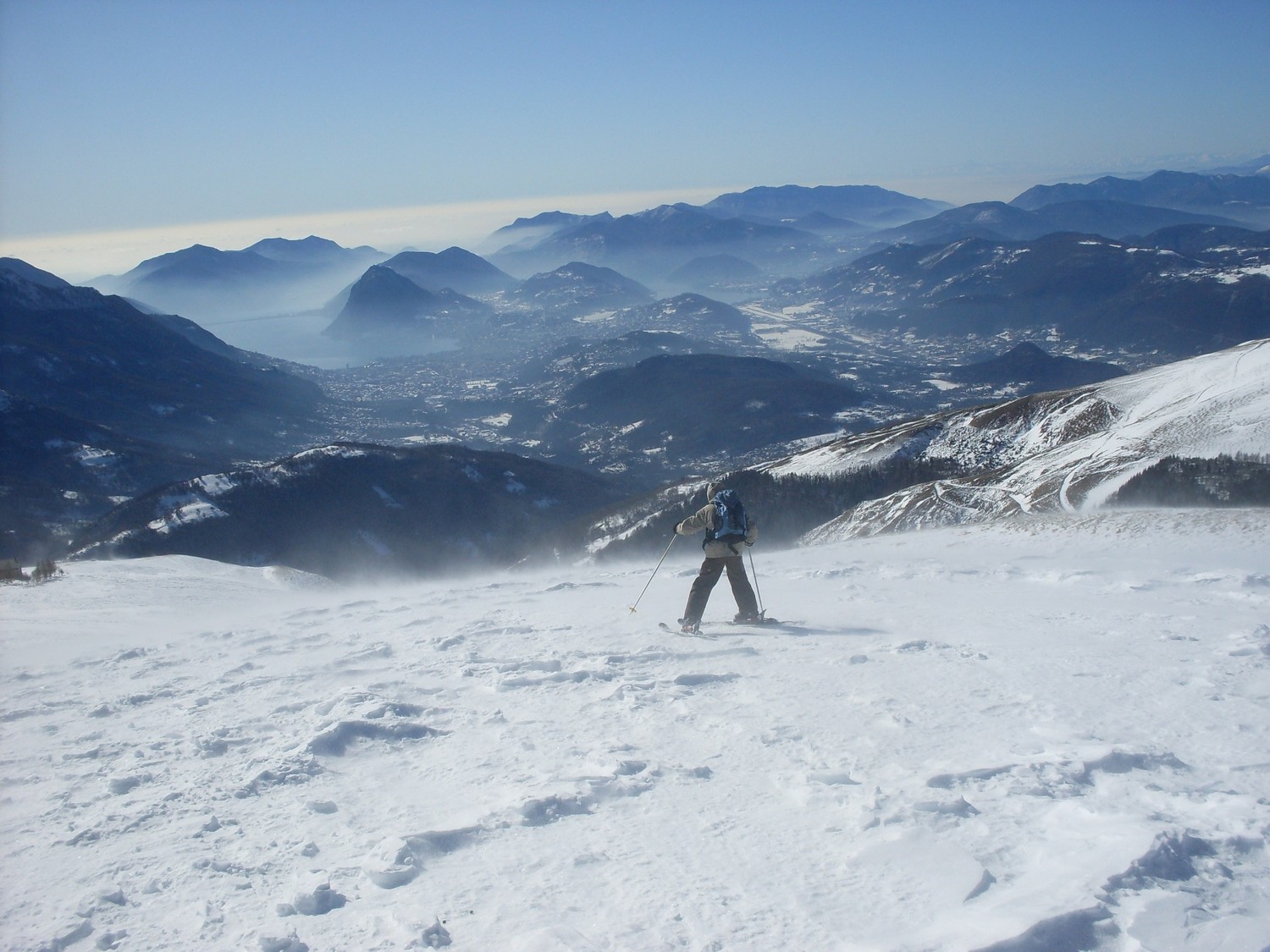 francesco in discesa, appena sopra la capanna bar