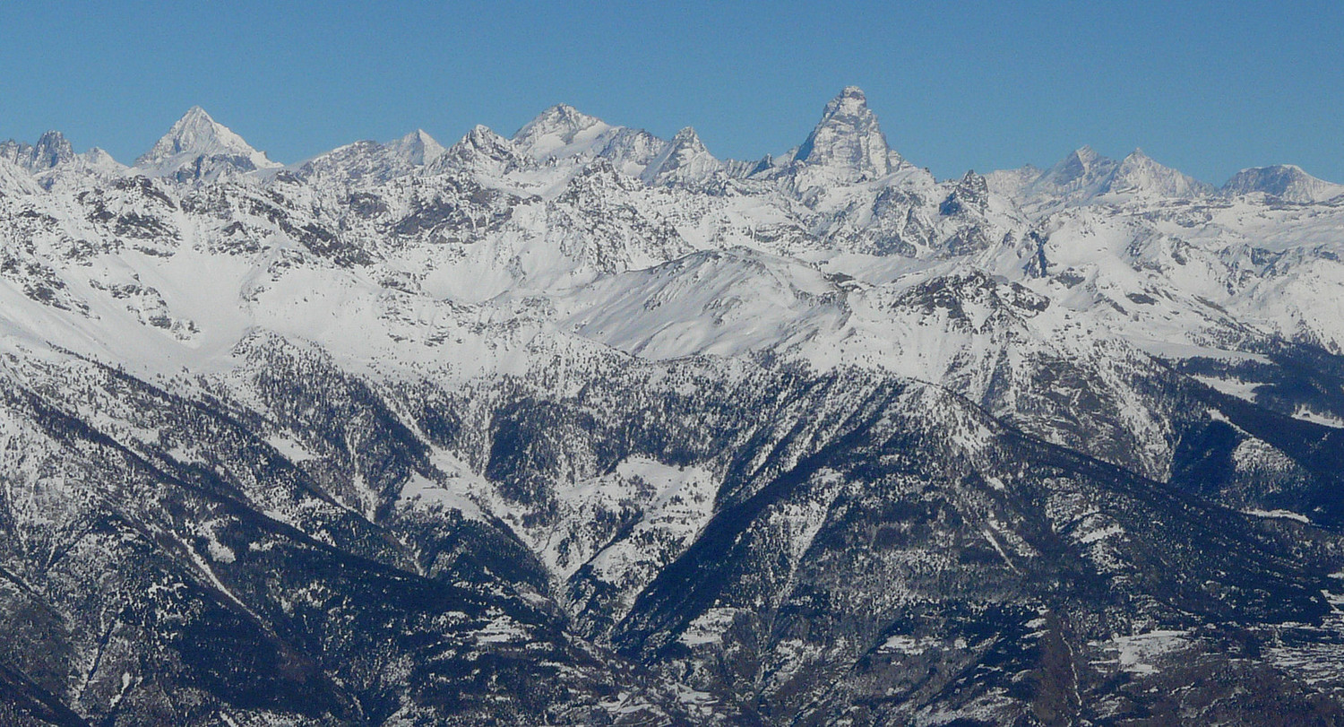 Panorama depuis le sommet côté Cervin