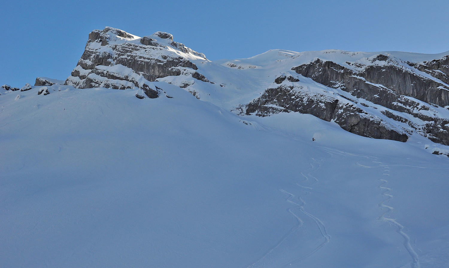Godille de sortie de couloir aux 4 Têtes ....