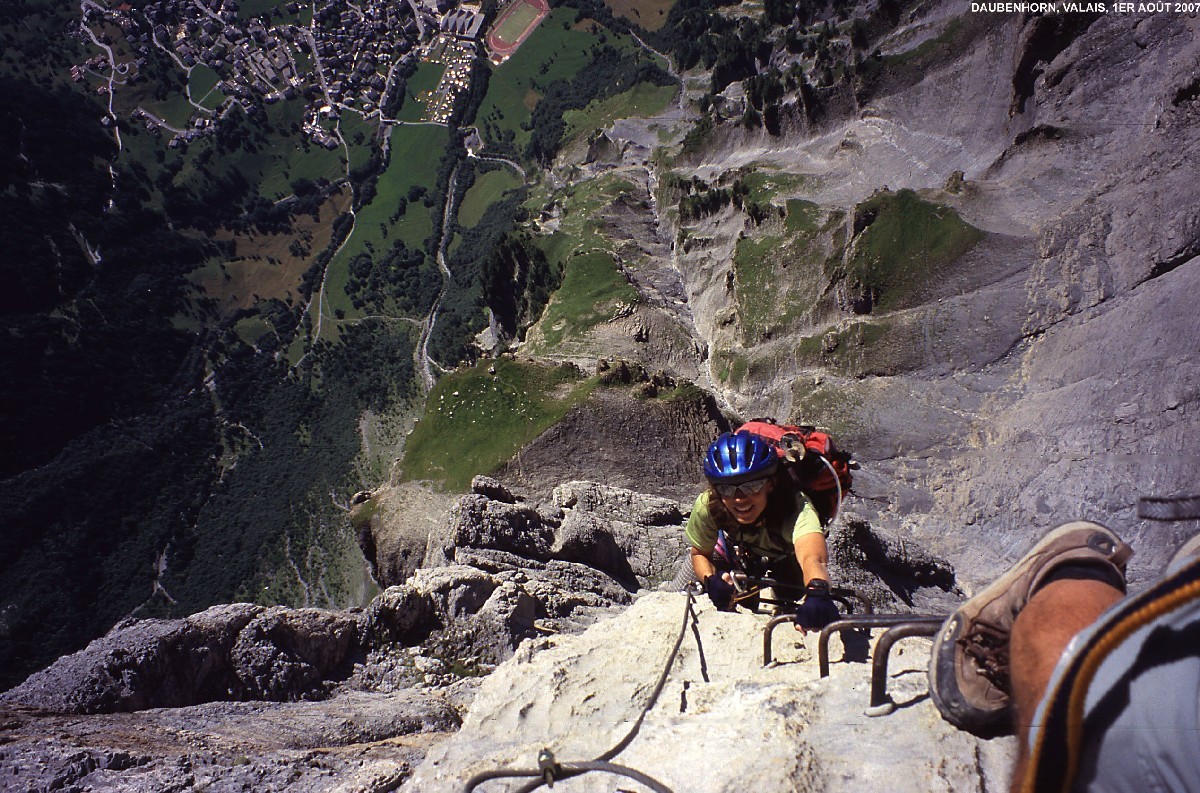 Via Ferrata du Daubenhorn : aérien ! Leukerbad 1000 mètres sous nos pieds