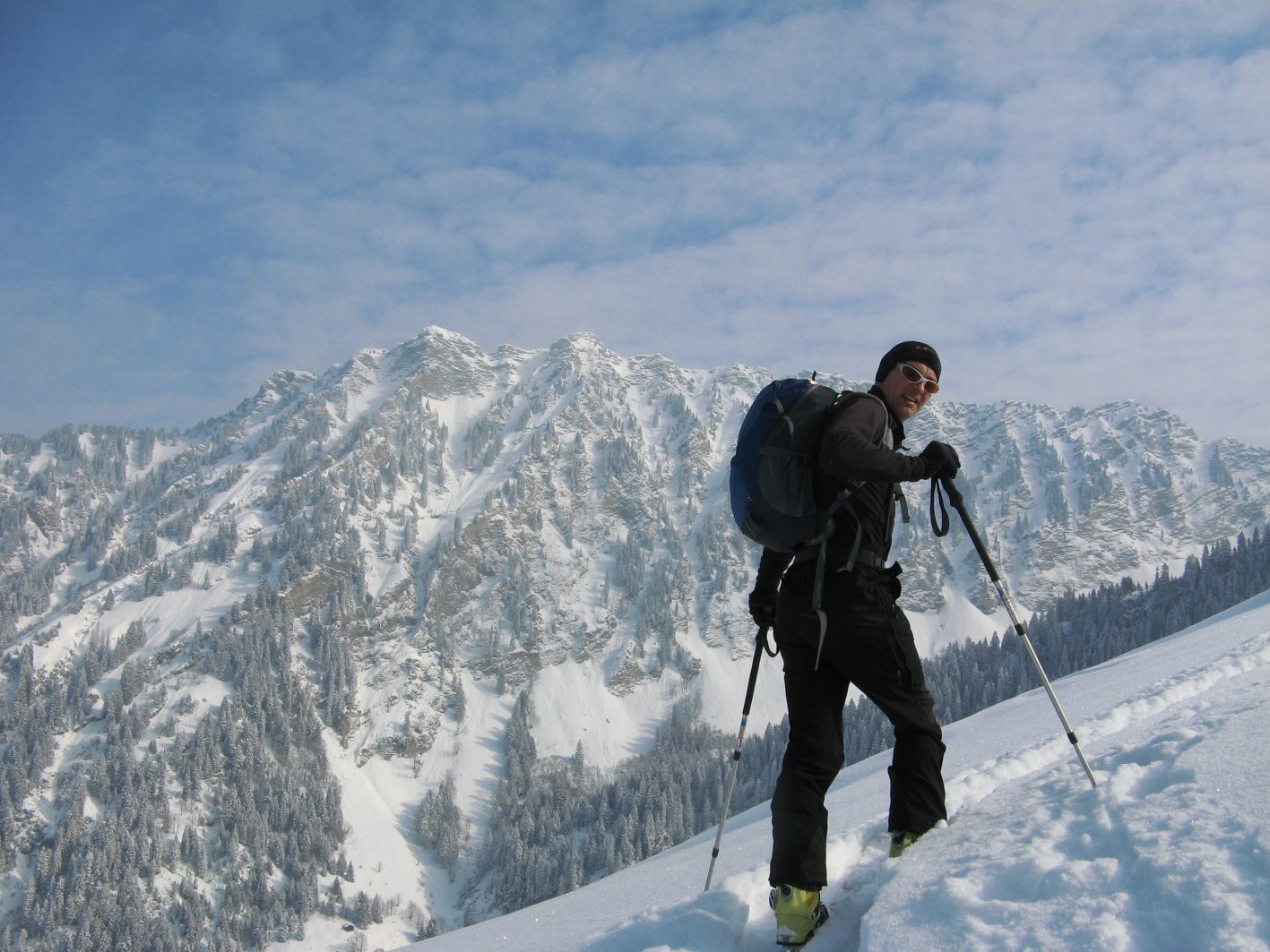 Belles conditions ds la montée au Tarent
