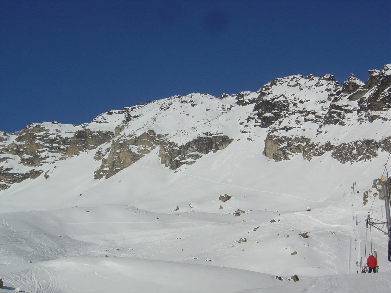 Ma trace de montée dans le versant S de la Roussette