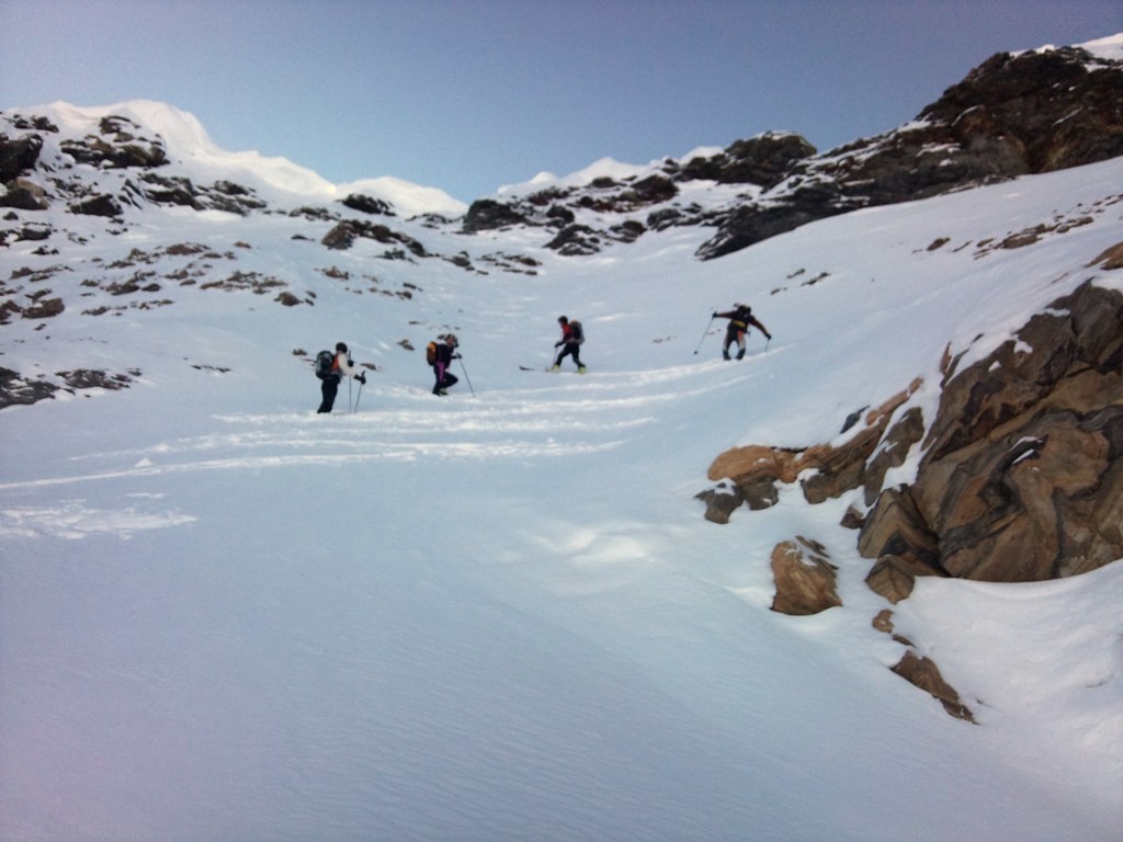 in vista dell'uscita in cresta