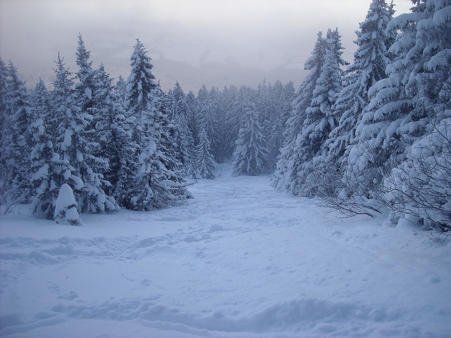 Le bas du couloir.