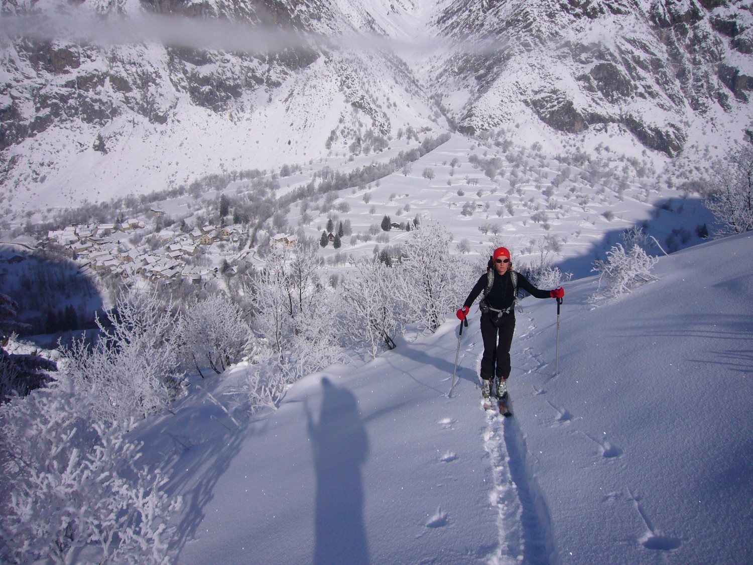 Passage de l'épaule au dessus du Déset en Valjouffrey