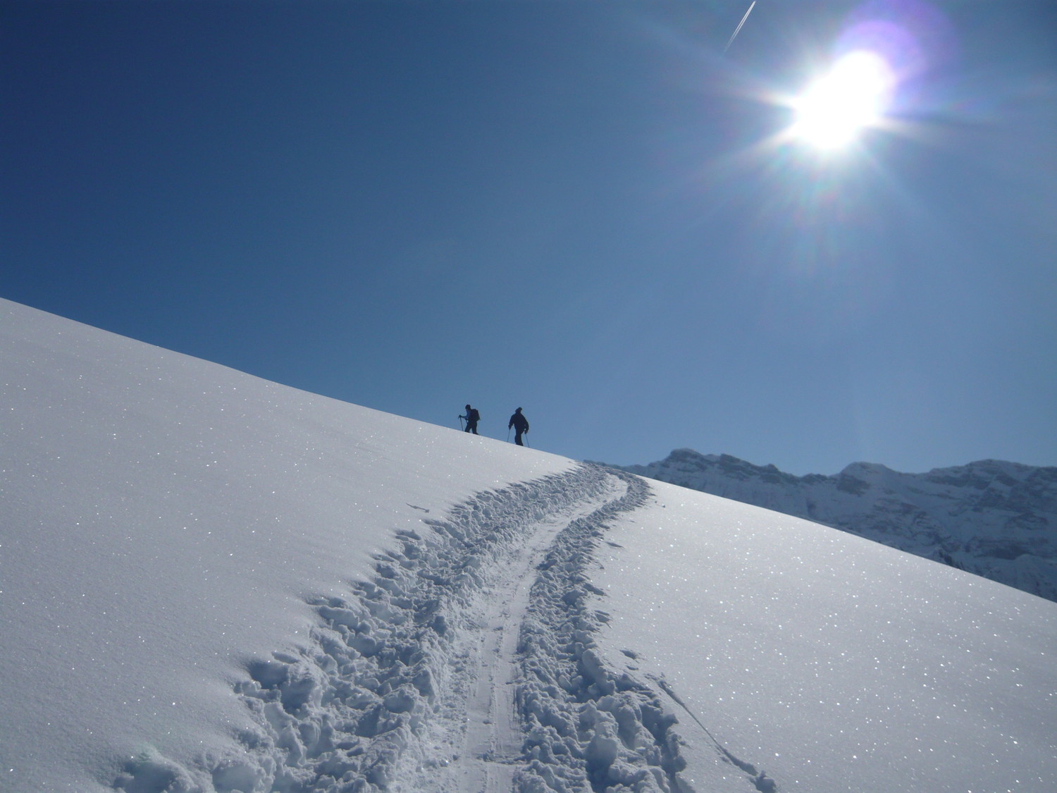 Juste au dessus du col