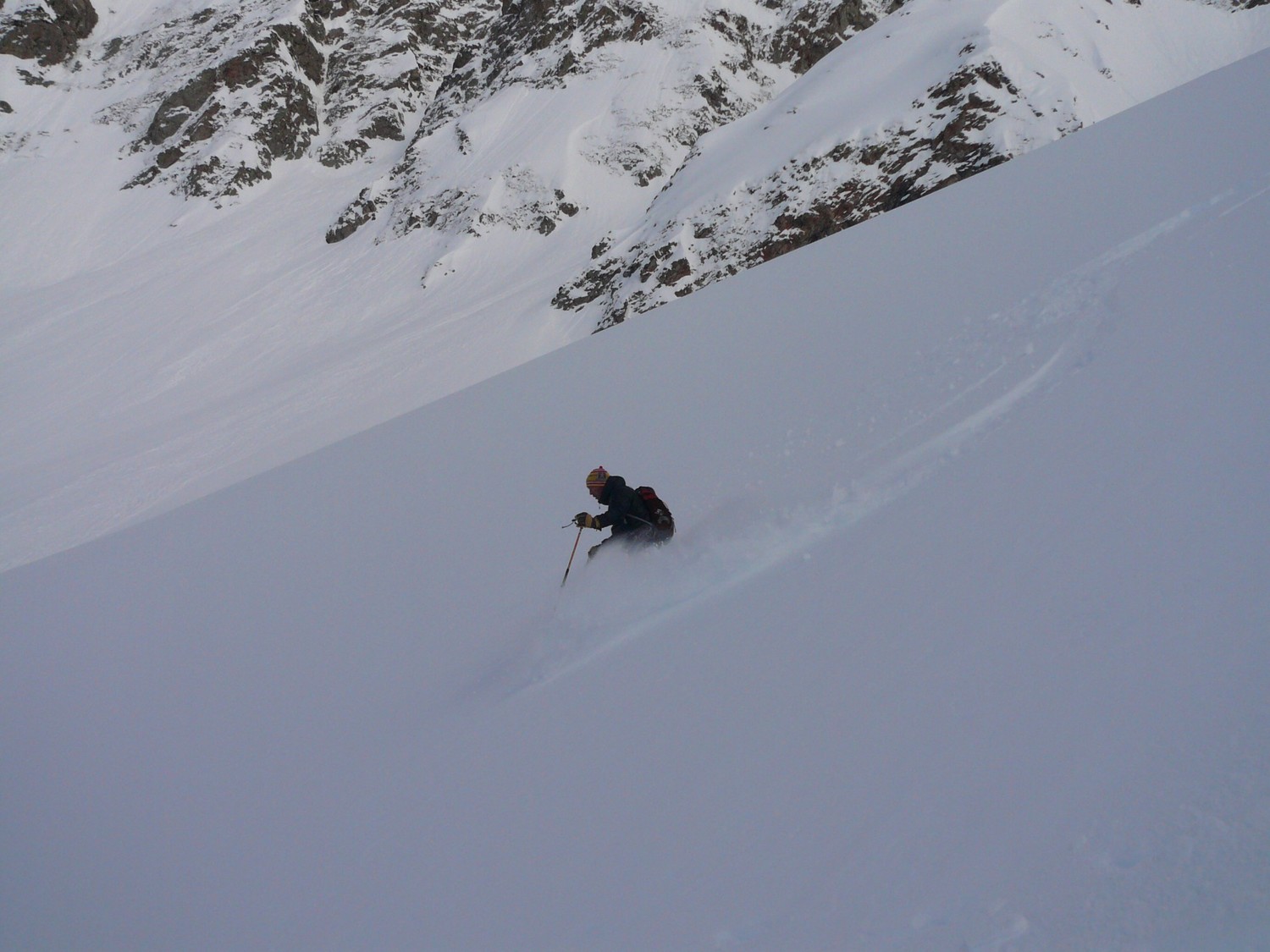 Col de la Vaurze: baghi fait voler la poudre.