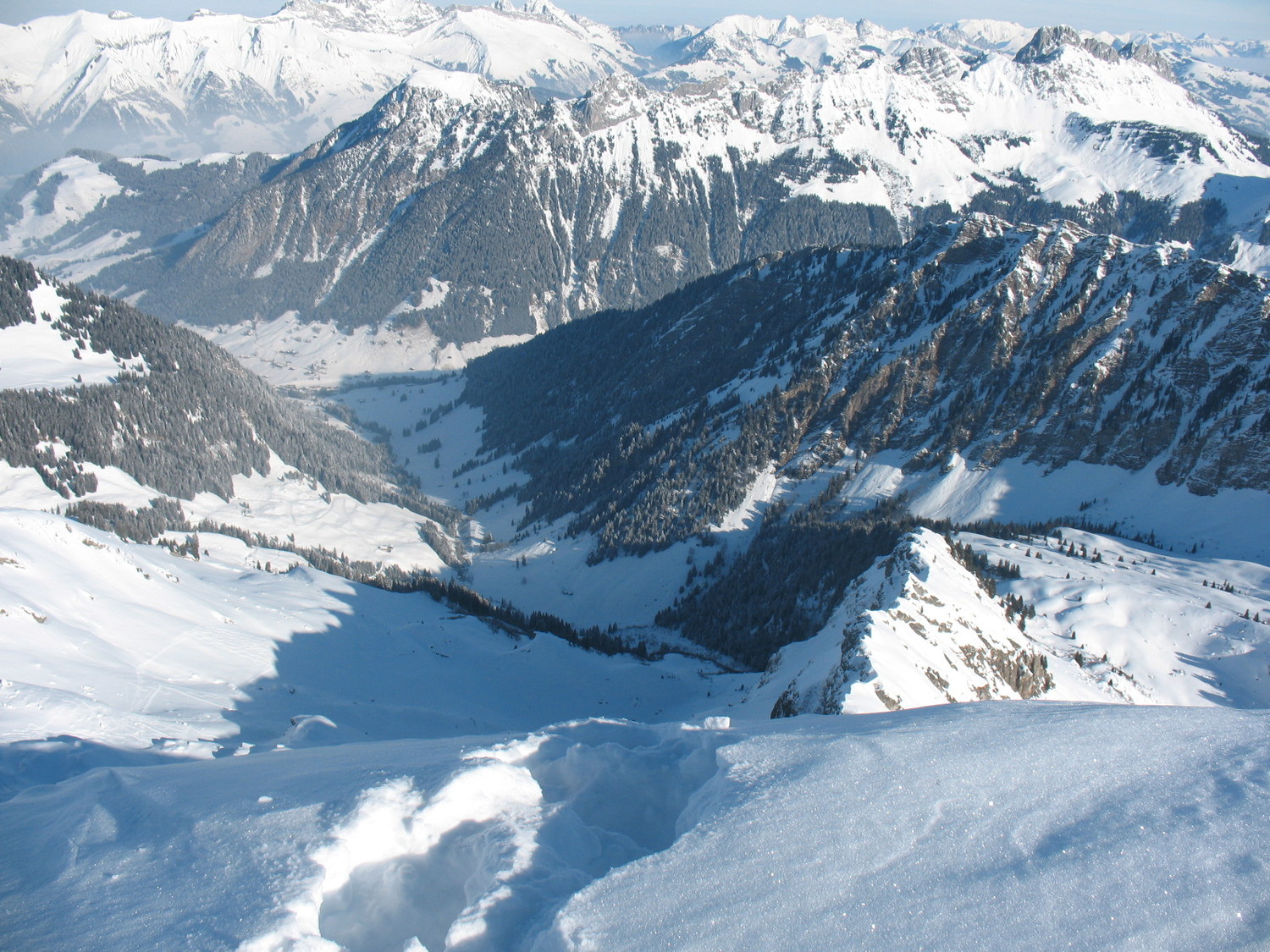 Le Vallon de l'Eau froide depuis la Pare