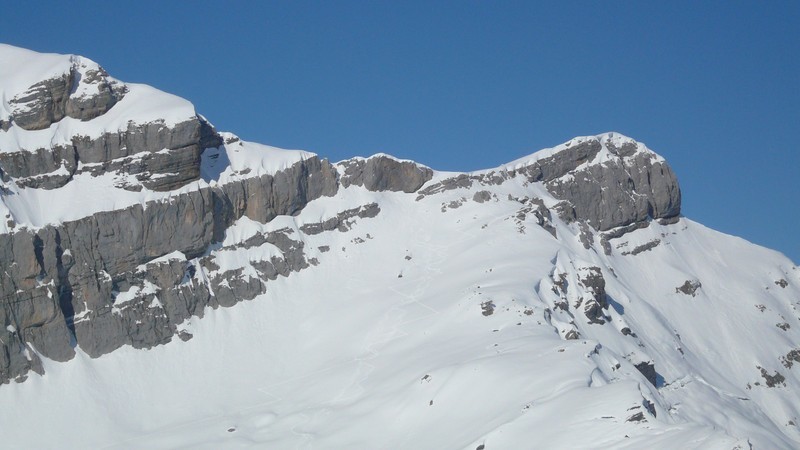 zig-zag de montée à la Pointe de Bellegarde