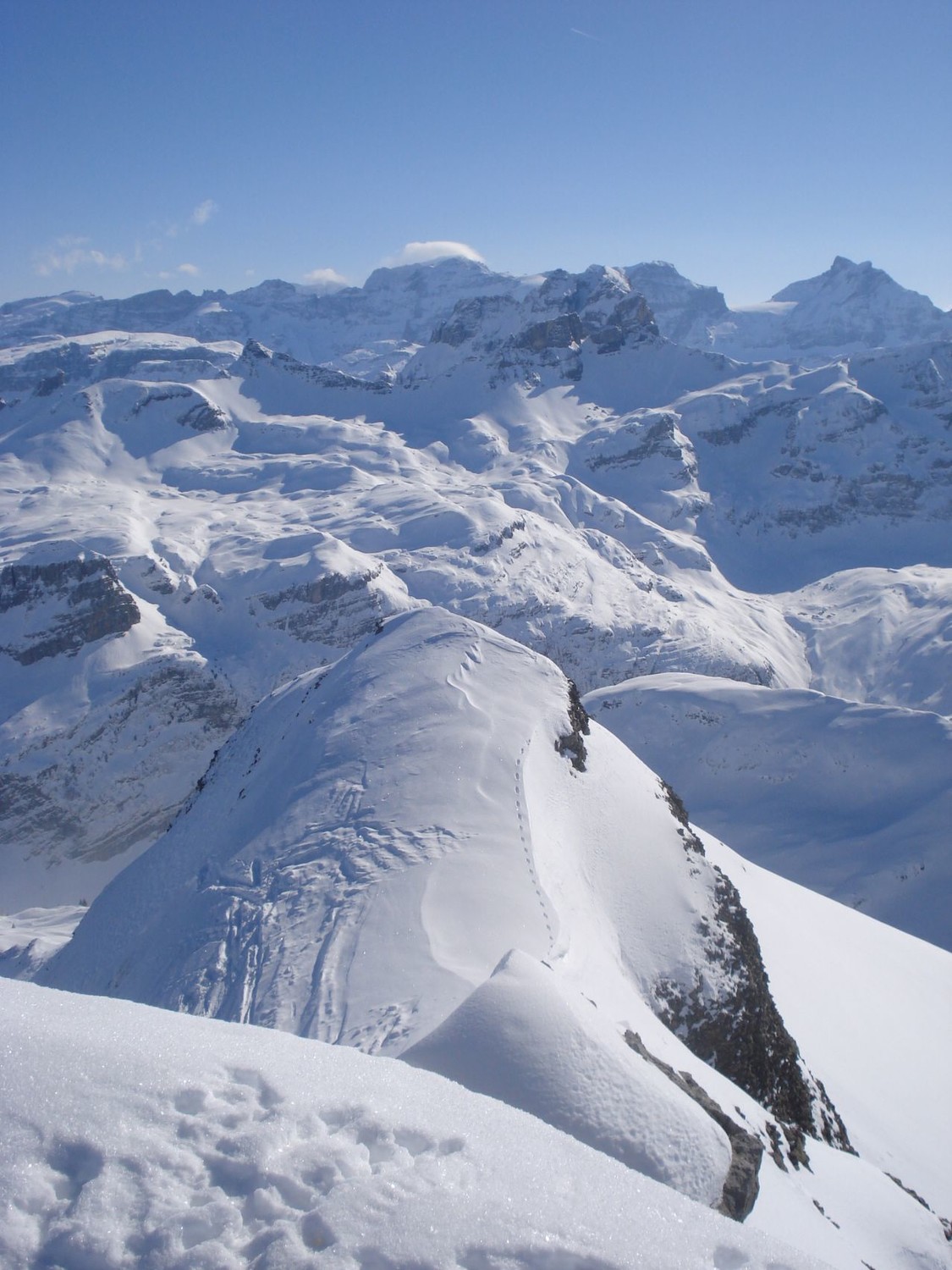 Sommet du Blüemberg : massif du Tödi (3614m)