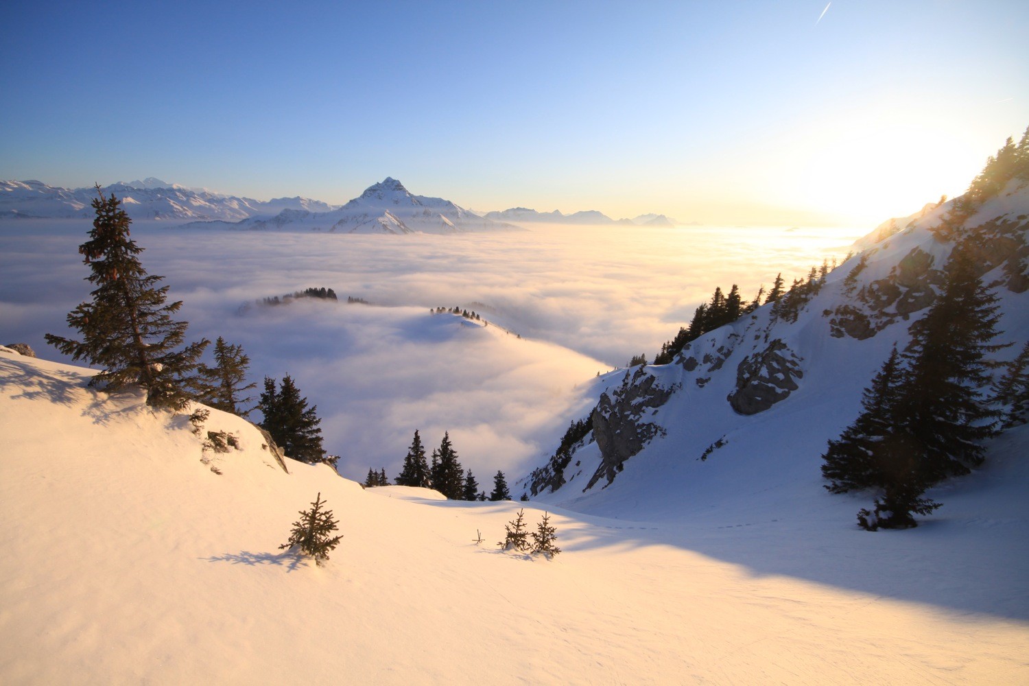 Dans le versant S de la Pointe d'Arvouin