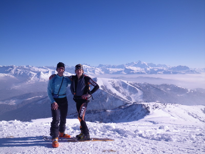 Dani et Hervé au 4ème et dernier sommet, Pointe Ratti.