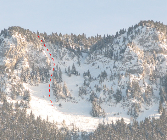 couloir à Sylvie (rive droite du Monthieu)