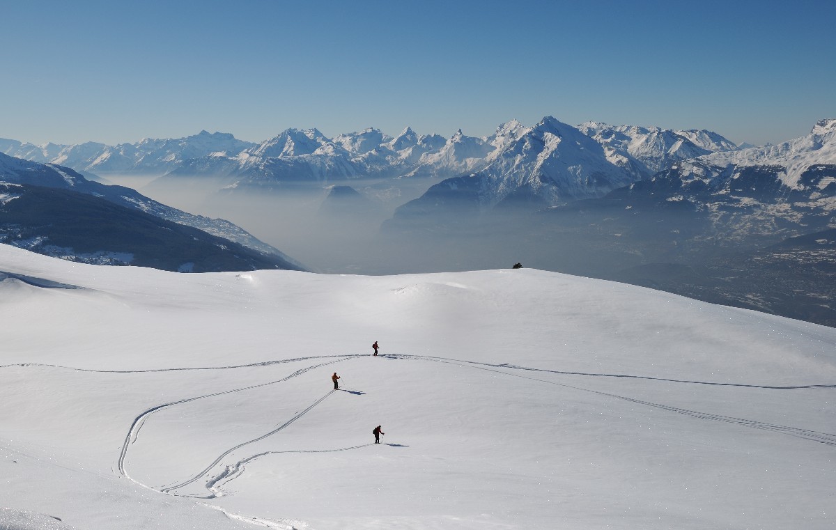 Début de la descente de la Tour de Bonvin