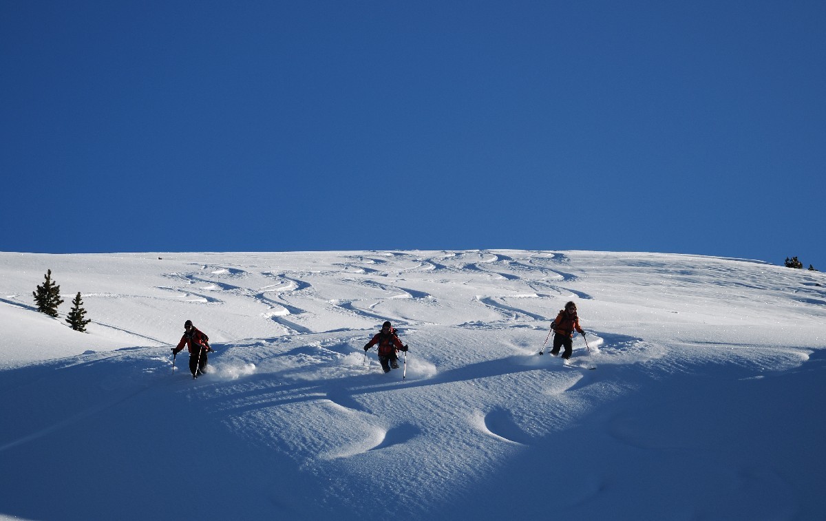 Le trio de charme dans la descente de la Tour de Bonvin