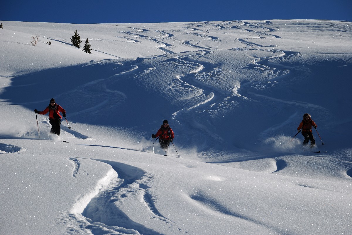 Le trio de charme dans la descente de la Tour de Bonvin
