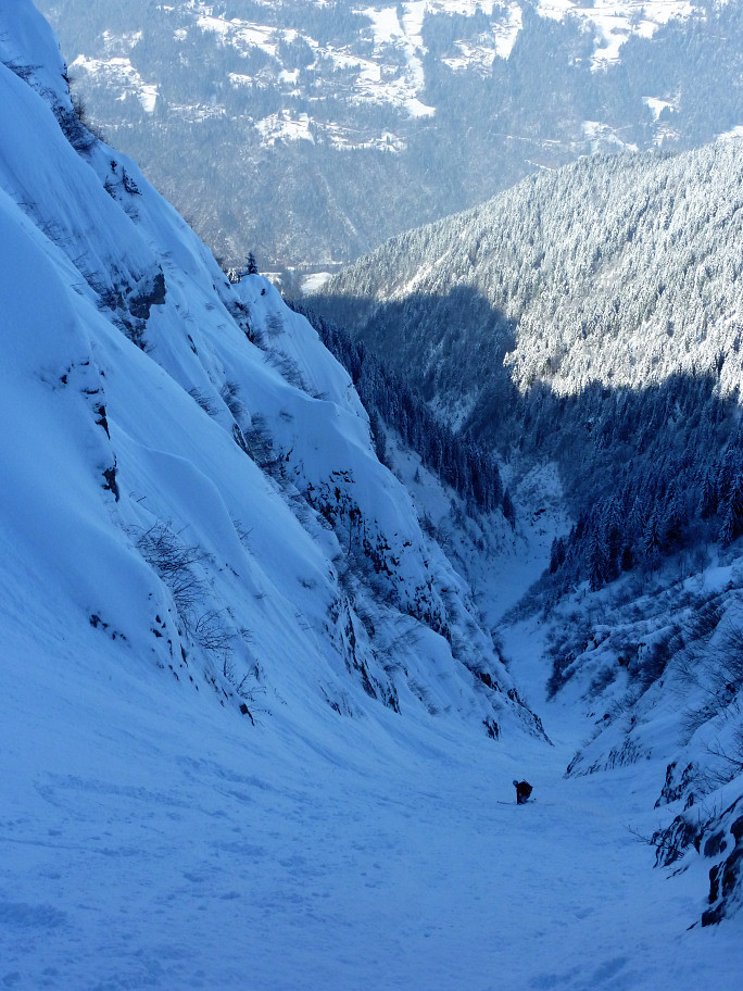 Couloir N du Nant Bruyant : on est loin de l'ambiance Beaufortain...