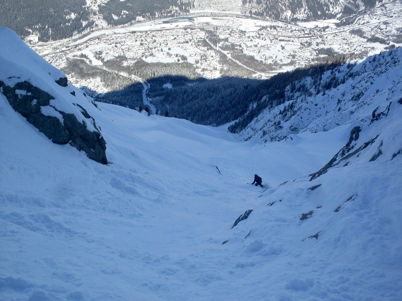 la sortie du couloir vers