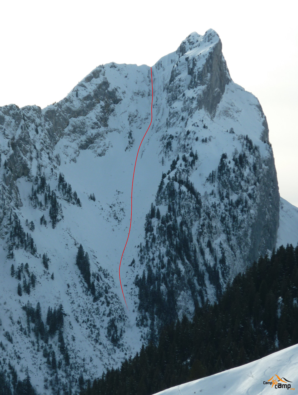 Topo : Mont Chauffé, couloir de Chevenne