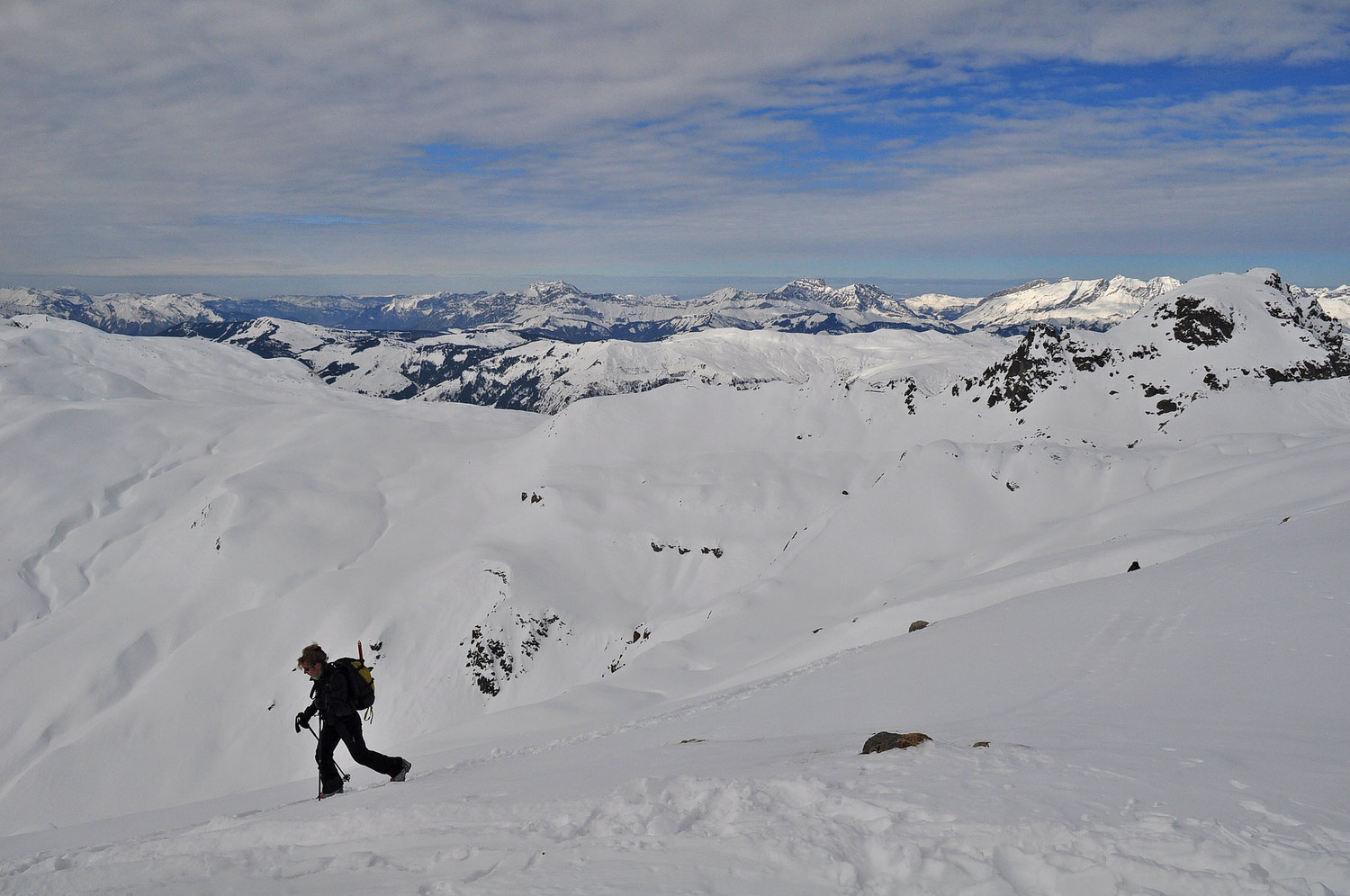L'arrivée au Col des Chasseurs