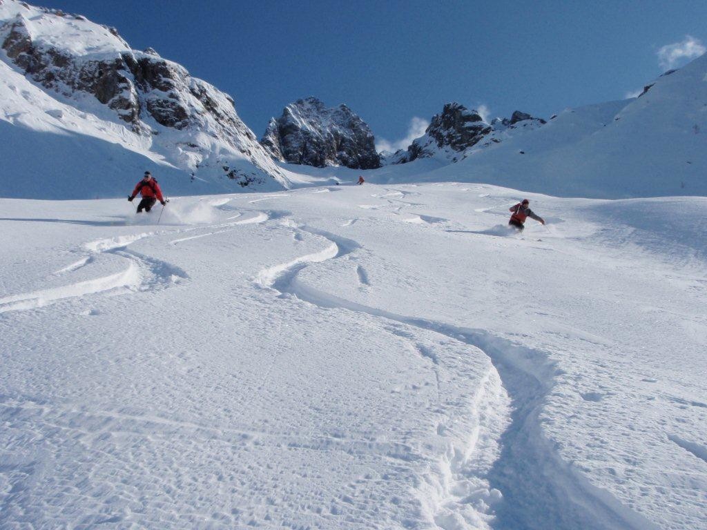 discesa nel canalone del druet