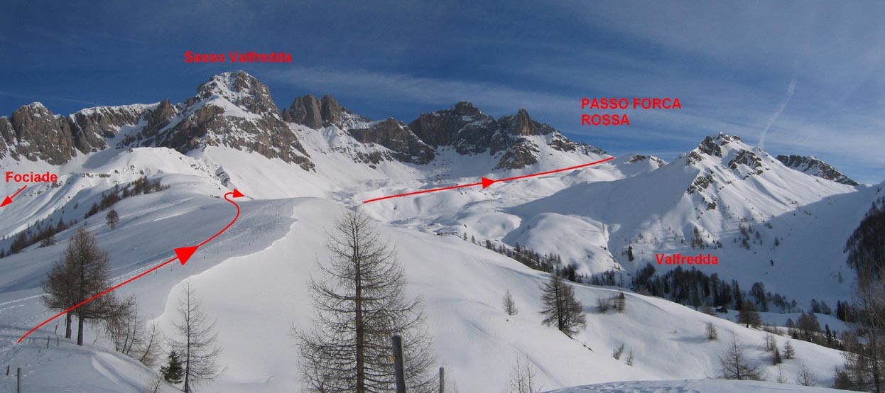 Passo forca rossa depuis Malga Boer