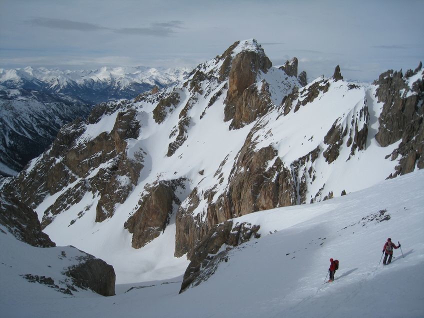 Seconde descente, du col NW des Heuvières
