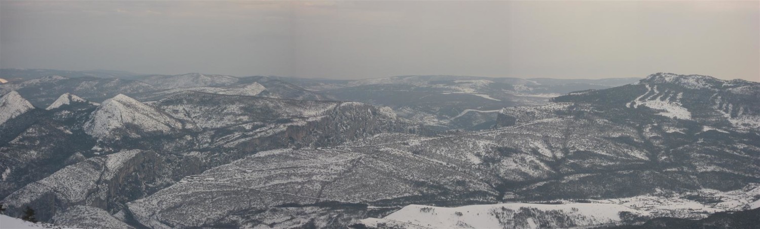 Les gorges du Verdon sous la neige.