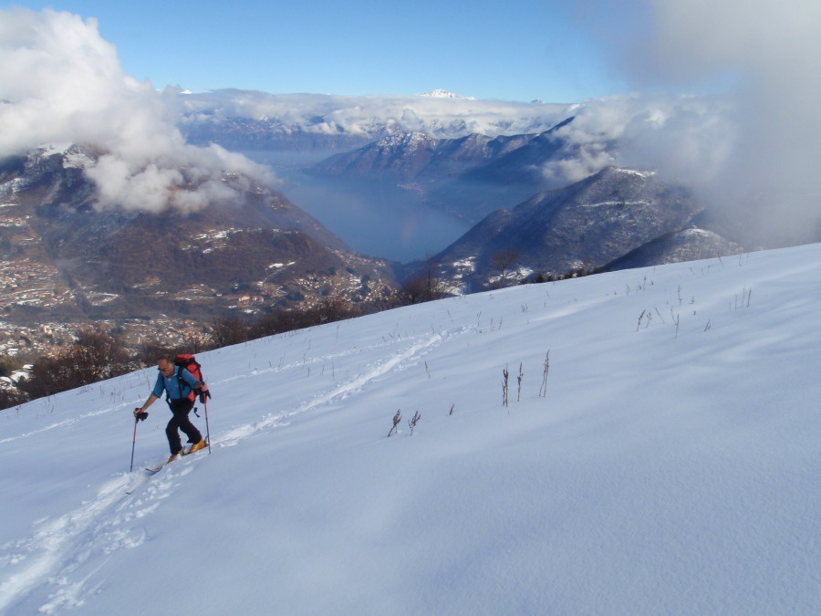 sulla dorsal edel crocione - sotto il lago di como