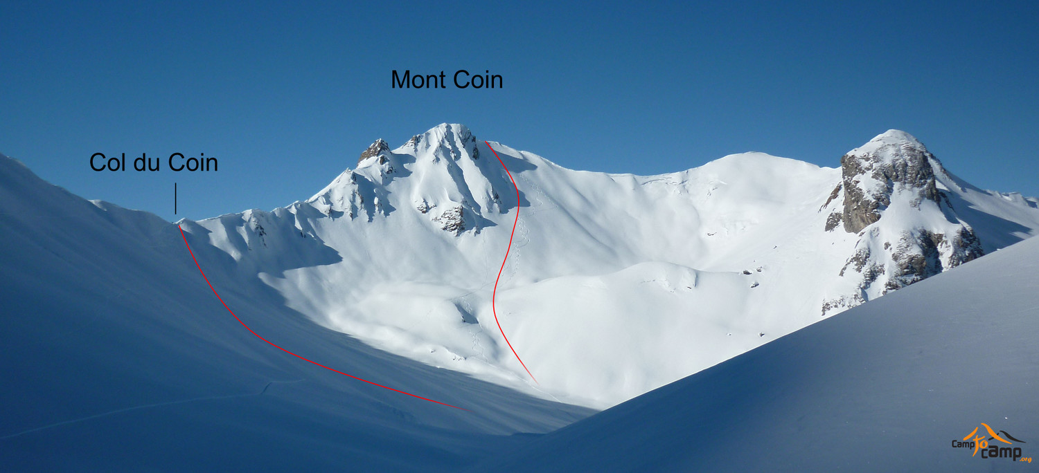 Topo : Mont Coin, versant NE