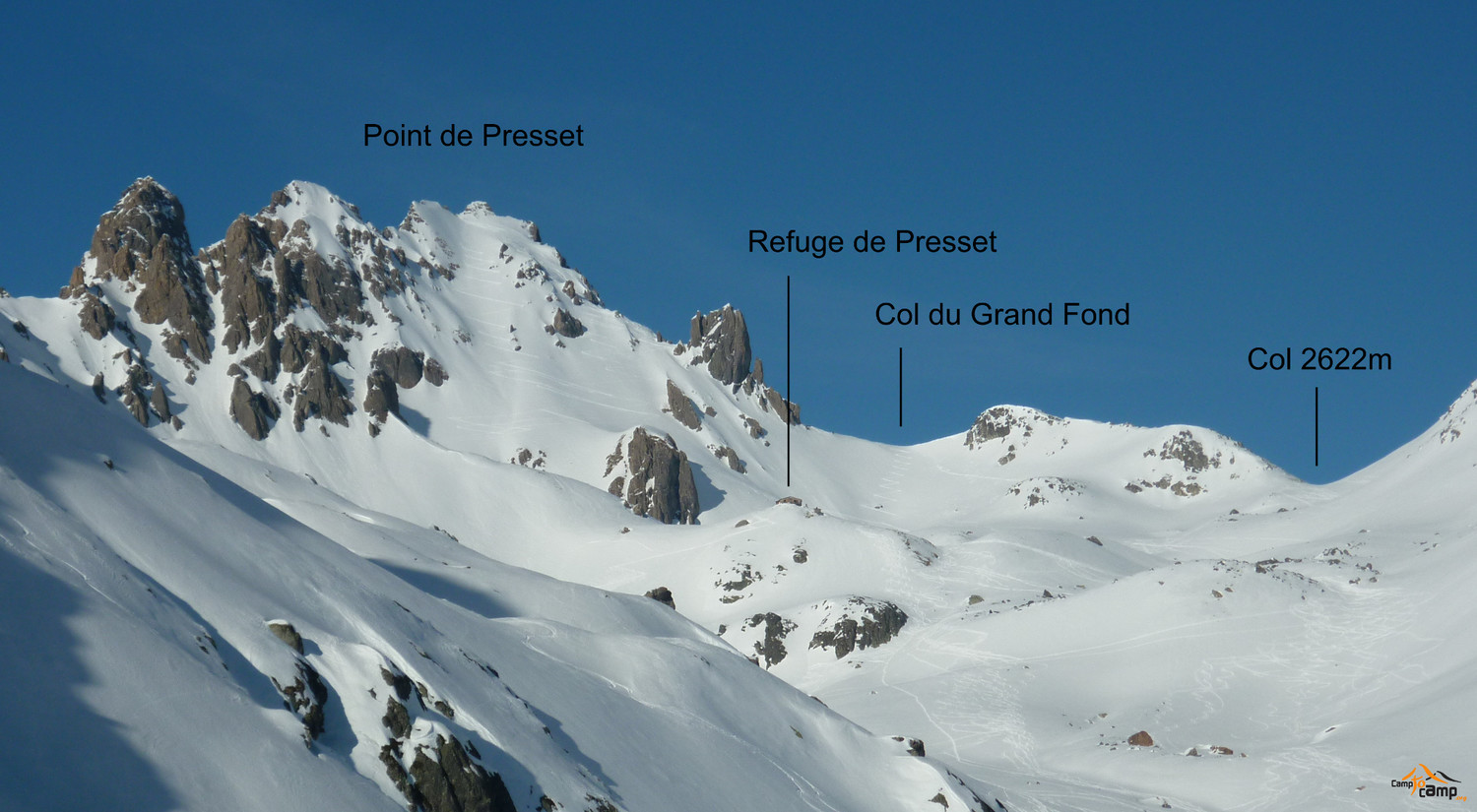 Topo : Presset et Col du Grand Fond
