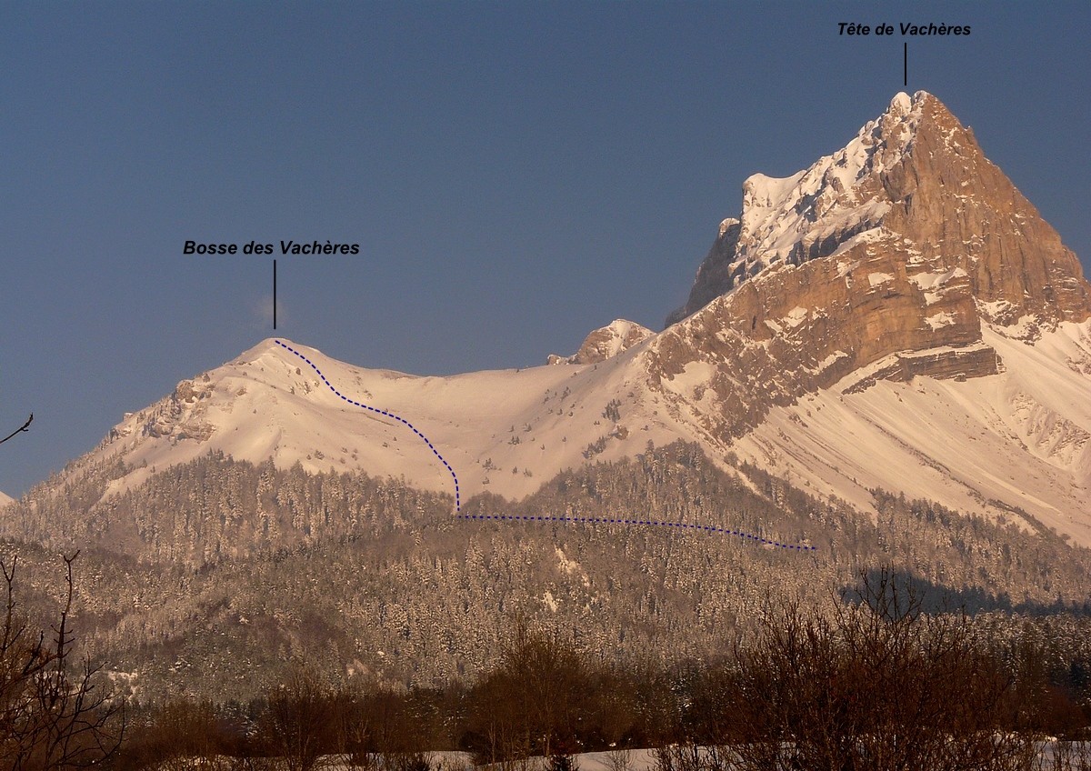 Bosse des Vachères - par les Parjis Clos (itinéraire à ski)