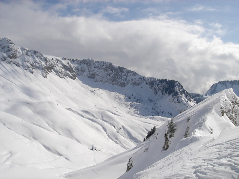 Vue du col avec le soleil