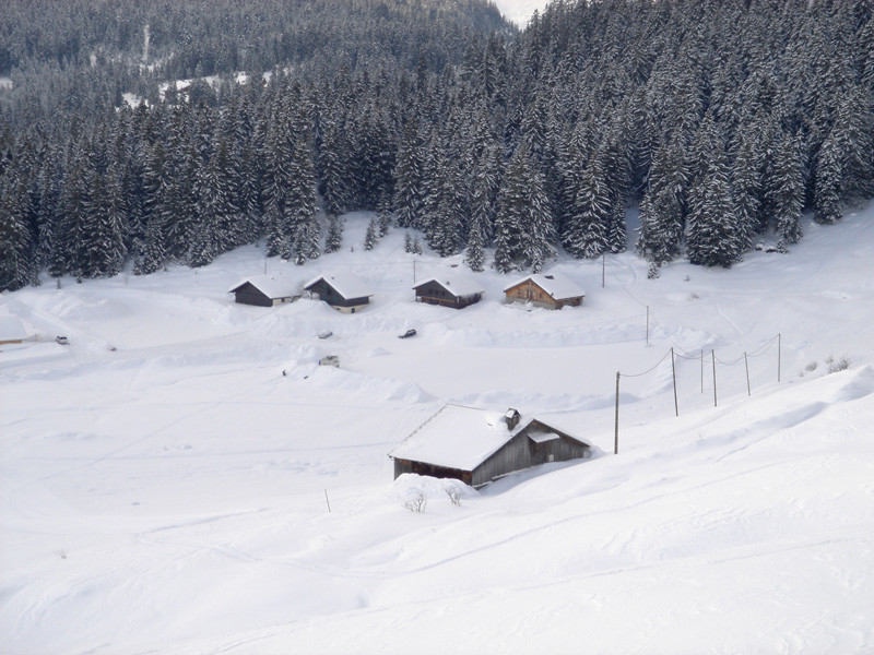 Chalets à l'arrivée