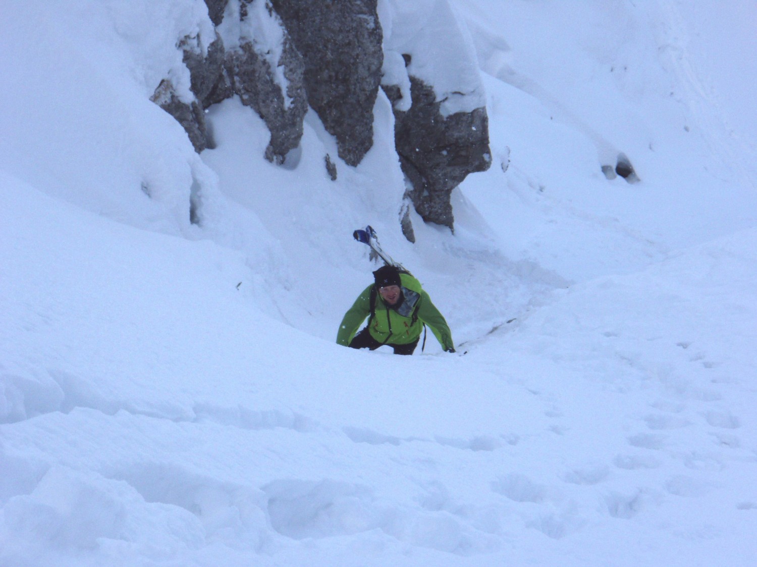 Montée du couloir virgule de Plantzeur