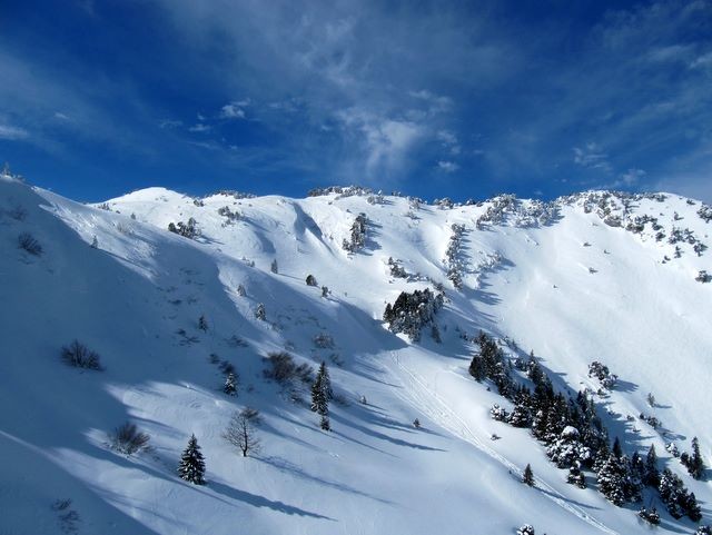 Pointe N des Rochers du Lorzier et versan N du col d'Huirtière