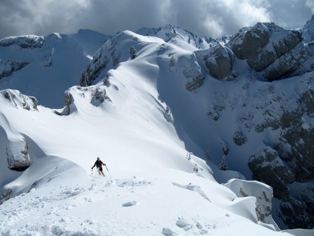 Direction le premier couloir W des Lances