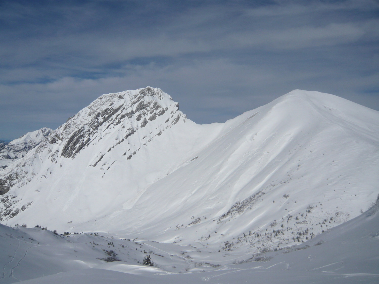 Pécloz et Mont d'Arménaz vu de la Pointe d'Arces