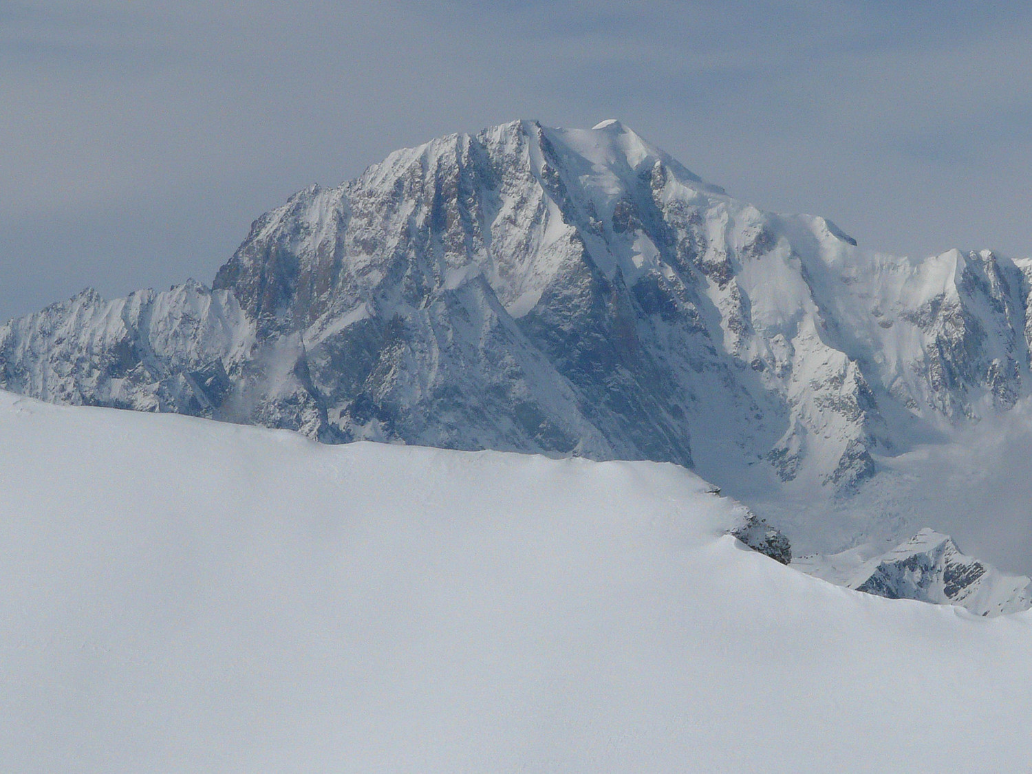 Le Mont Blanc depuis la pointe Leysser (Val d'Aoste)