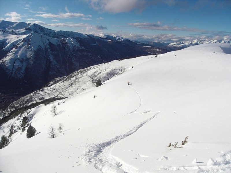début de la dernière descente